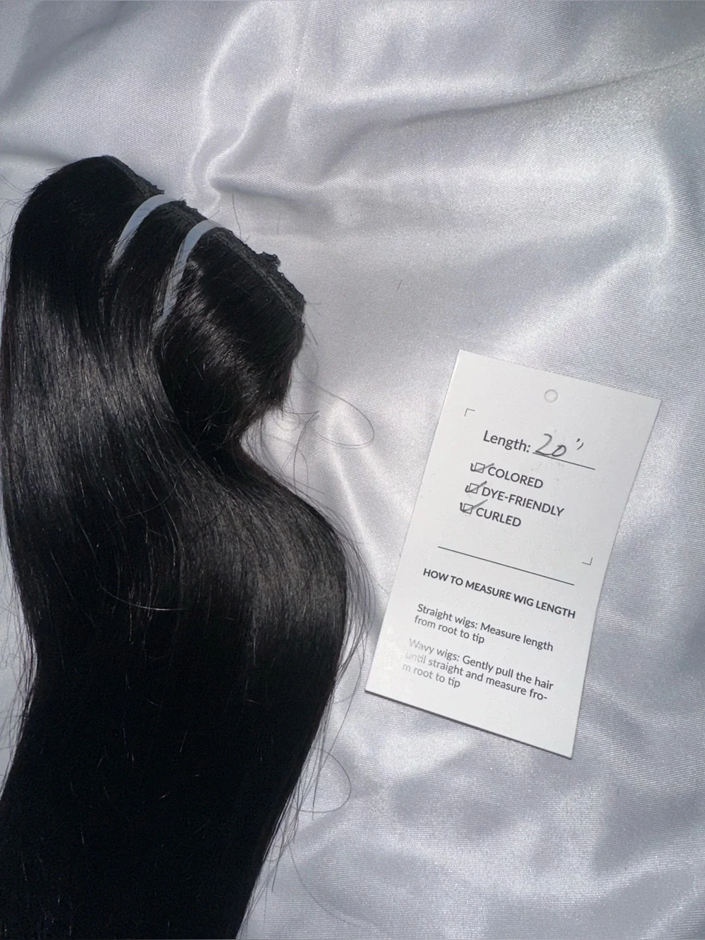 100% Human Hair 8-Piece Clip-In Extensions 20” 1B Black